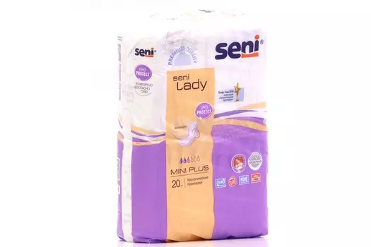 Прокладки Сени Леди уролог мини плюс, 20 шт