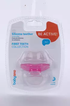 Прорезыватель Бебионо Первые зубки силикон розовый