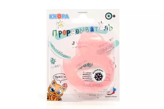 Прорезыватель KNOPA д/зубов пластмассовая охлаждающий эффект уточка, микс