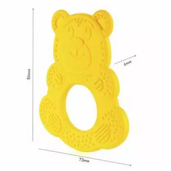 Прорезыватель Кнопа Мишутка, желтый