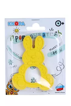 Прорезыватель Кнопа «Зайка», цвет МИКС