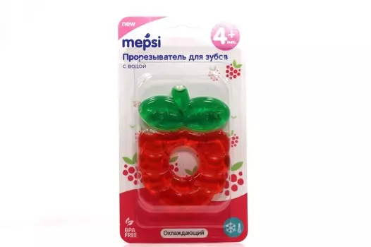 Прорезыватель Мепси охлаждающий с водой д/зубов Малина (с 4 мес)