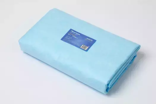 Простыня медицинская 70*200 пачка спанбонд 15 A1 голубой №50, 50 шт. РУ