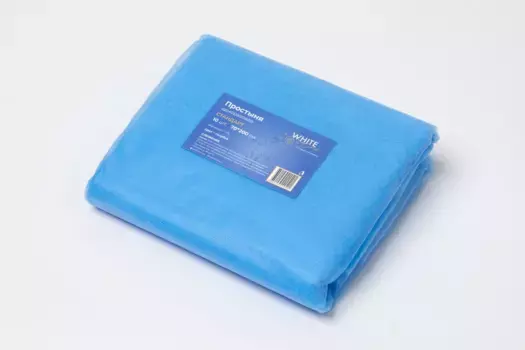 Простыня медицинская 70*200 пачка спанбонд 15 A1 голубой №10