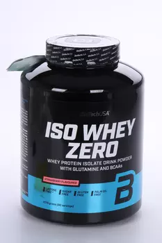 Протеин изолят сывороточный BioTechUSA Iso Whey Zero black клубника, 2 270 г