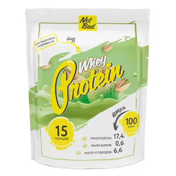 Протеин NotBad сывороточный whey protein фисташковое мороженое, 450 г