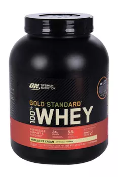 Протеин Optimum Nutrition Gold Standard 100% Whey 5 lb ванильное мороженое, 2,27 кг