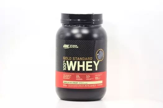 Протеин Optimum Nutrition Gold Standard 100% Whey 2 lb ванильное мороженое, 907 г