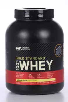 Протеин Optimum Nutrition Gold Standard 100% Whey 5 lb банановый крем, 2,27 кг