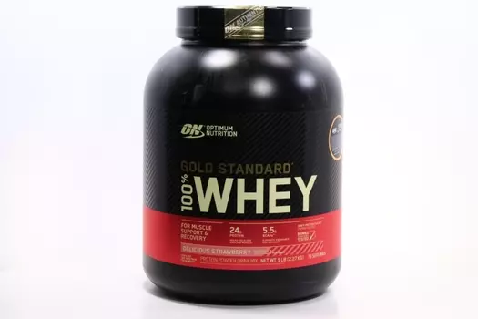 Протеин Optimum Nutrition Gold Standard 100% Whey 5 lb Клубничный крем, 2,27 кг