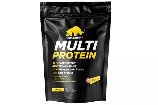 Протеин Prime Kraft Multi сывороточный/яичный/казеин молочный шоколад, 900 г