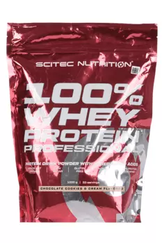 Протеин Scitec Nutrition 100% Whey Protein сывороточ шоколадное печенье/крем, 1 000 г