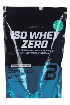 Протеин сывороточный BioTechUSA Iso Whey Zero черный бисквит, 500 г