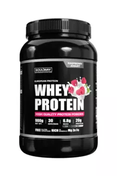 Протеин сывороточный Soul Way со вкусом малиновый йогурт 900 гр 30 порций