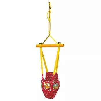 Прыгунки Спортбэби птичка с крюком красный