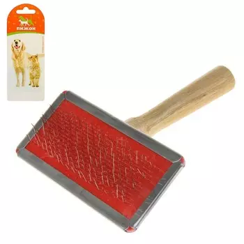 Пуходерка без капель, деревянная ручка, 9 х 12 см