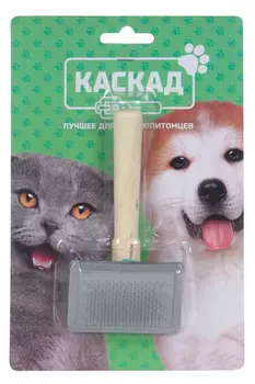 Пуходерка деревянная ручка без шариков S(Рабочая поверхность: 6х4,5 см )