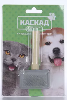 Пуходерка деревянная ручка с шариками S