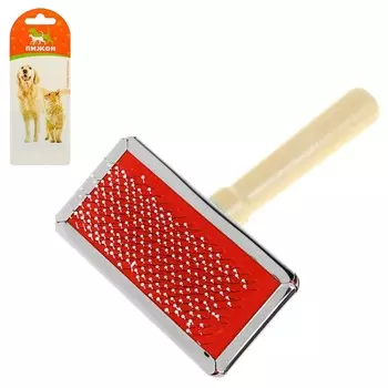 Пуходерка с каплями, деревянная ручка, 9 х 12 см