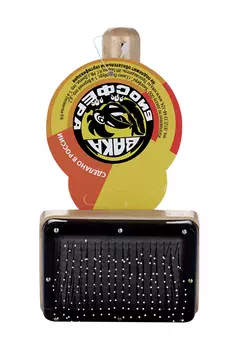 Пуходерка ВАКА деревянная премиум д/собак 80/60 с каплей д/средней/длинной шерсти (92869)