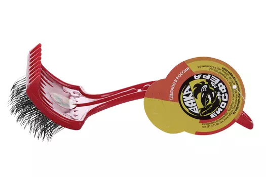 Пуходерка ВАКА пластмасовая д/собак длинношерстных средняя без капель (77991)