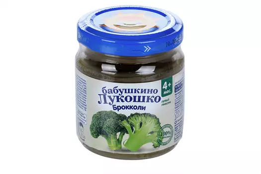 Пюре Бабушкино Лукошко из капусты брокколи, 100 г