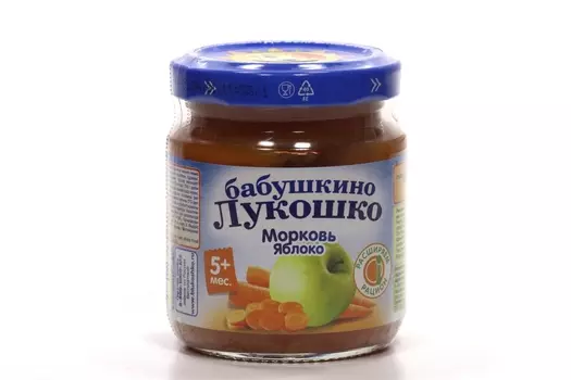 Пюре Бабушкино лукошко Морковь и яблоко 100 г