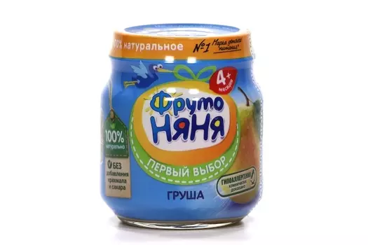 Пюре Фрутоняня груша (с 4 мес), 100 г