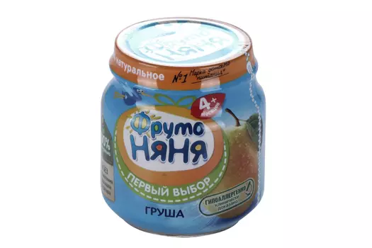 Пюре Фрутоняня груша (с 4 мес), 100 г, 12 шт
