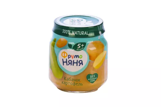 Пюре Фрутоняня кабачок/картофель (с 5 мес), 110 г, 12 шт