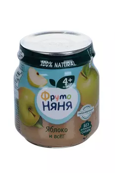 Пюре Фрутоняня яблоко (с 4 мес), 100 г