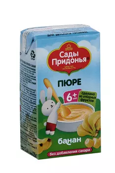 Пюре Сады Придонья банан (с 6 мес), 125 г