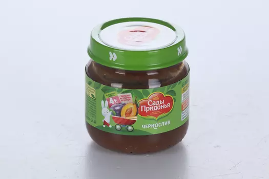Пюре Сады Придонья чернослив, 80 г, (стекло)