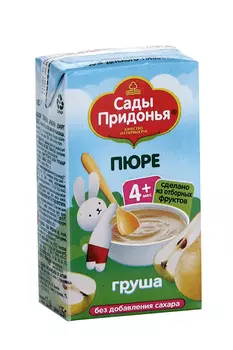 Пюре Сады Придонья груша (с 4 мес), 125 г