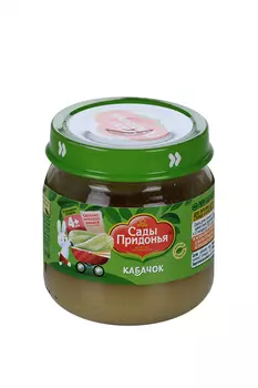 Пюре Сады Придонья кабачок, 80 г, (стекло)