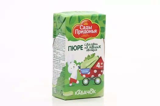 Пюре Сады Придонья кабачок (с 4 мес), 125 г