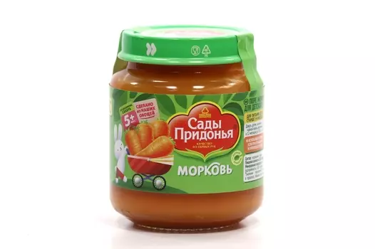Пюре Сады Придонья морковь (с 5 мес), 120 г