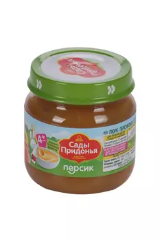 Пюре Сады Придонья персик (с 4 мес), 80 г