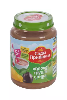 Пюре Сады Придонья ябл/груша/слива (с 5 мес), 170 г