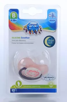 Пустышка Canpol Night Dreams анатомич силикон (6-18 мес)