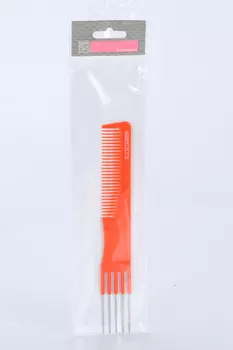 Расческа 19 см Dewal Beauty д/начеса с металлическими зубцами оранжевая DBO6506