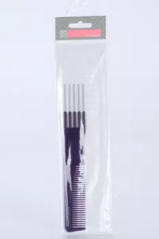 Расческа 19 см Dewal Beauty д/начеса с металлическими зубцами фиолетовая DBFI6506