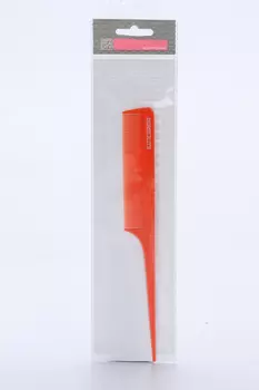 Расческа 20,5 см Dewal Beauty с пластиковым хвостиком оранжевая DBO6104