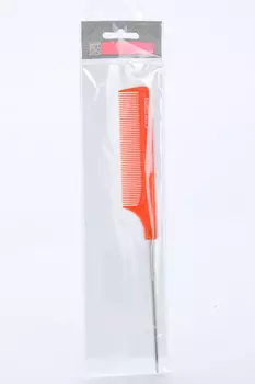 Расческа 22 см Dewal Beauty с металлическим хвостиком оранжевая DBO6105