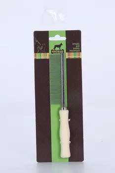 Расческа деревянная ручка средний зуб №1