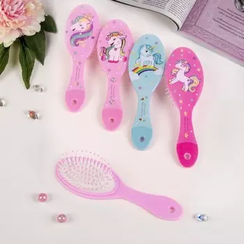 Расческа массажная 5,5х17,5 см рисунок МИКС