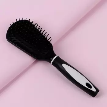 Расческа Queen fair массажная 6,5х24 см цвет черный/белый