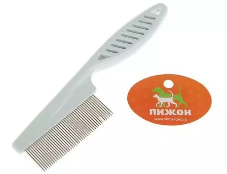 Расческа с частыми зубьями, 18 см, пластиковая ручка