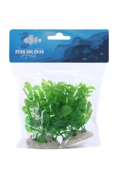 Растение искусственное аквариумное кустовое, 10 см, зеленый 2 шт