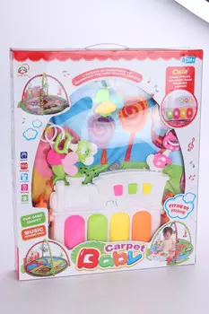 Развивающий коврик «Джунгли», с пианино, 82х82см